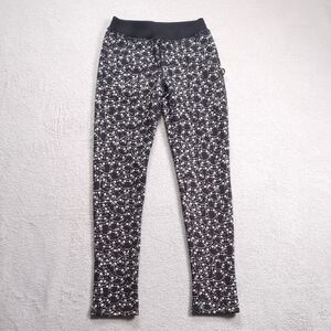 Met In Jeans Girls Quilted Black and White Owl Print Leggings